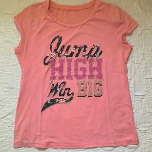 Pink tshirt with quote